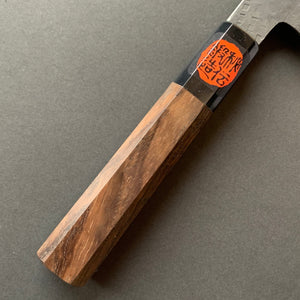 Bunka knife, Aogami 2 core, stainless clad, Tsuchime and Kurouchi Tekka finish - Shigeki Tanaka