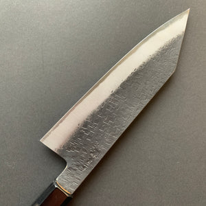 Bunka knife, Aogami 2 core, stainless clad, Tsuchime and Kurouchi Tekka finish - Shigeki Tanaka