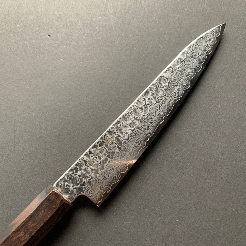 Petty knife, VG10 Stainless Steel, Tsuchime Damascus finish, Hayabusa range - Hatsukokoro