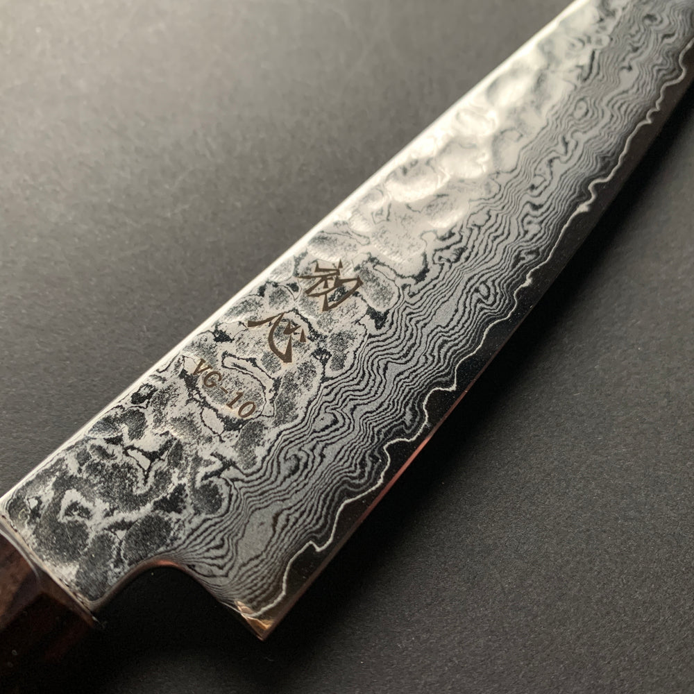 Petty knife, VG10 Stainless Steel, Tsuchime Damascus finish, Hayabusa range - Hatsukokoro