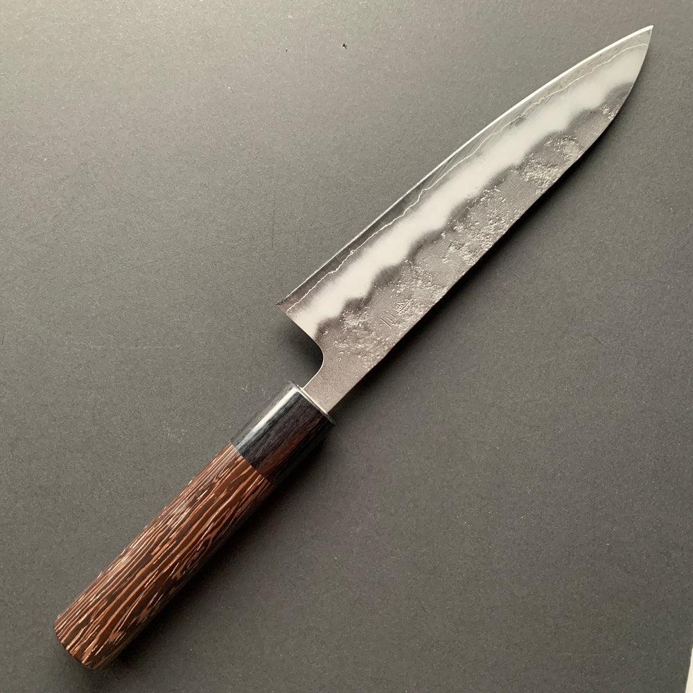 Gyuto knife, Ginsan stainless steel, nashiji finish, D-shaped handle - Ohishi