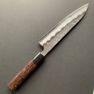 Gyuto knife, Ginsan stainless steel, nashiji finish, D-shaped handle - Ohishi