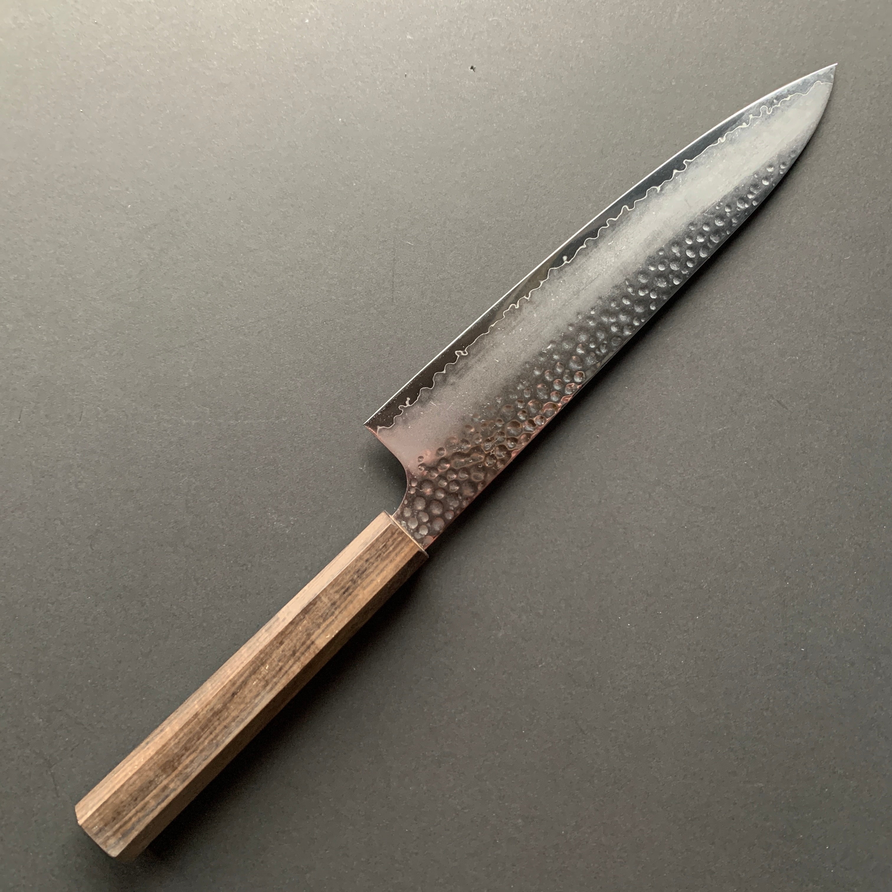 H&K Gyuto knife, VG10 Stainless Steel, Tsuchime finish, Hayabusa range - Hatsukokoro | King's Cross H&K Gyuto knife, VG10 Stainless Steel, Tsuchime finish, Hayabusa range - Hatsukokoro | King's Cross