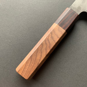 Petty knife, Aogami Super carbon steel with Stainless Steel cladding, Kurouchi finish - Kenshiro Hatono