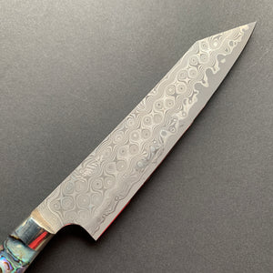 Kiritsuke Petty knife, SG2 powder steel, Damascus finish, Western style Abalone Shell handle - Nigara