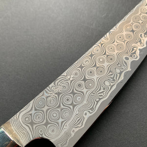 Kiritsuke Petty knife, SG2 powder steel, Damascus finish, Western style Abalone Shell handle - Nigara