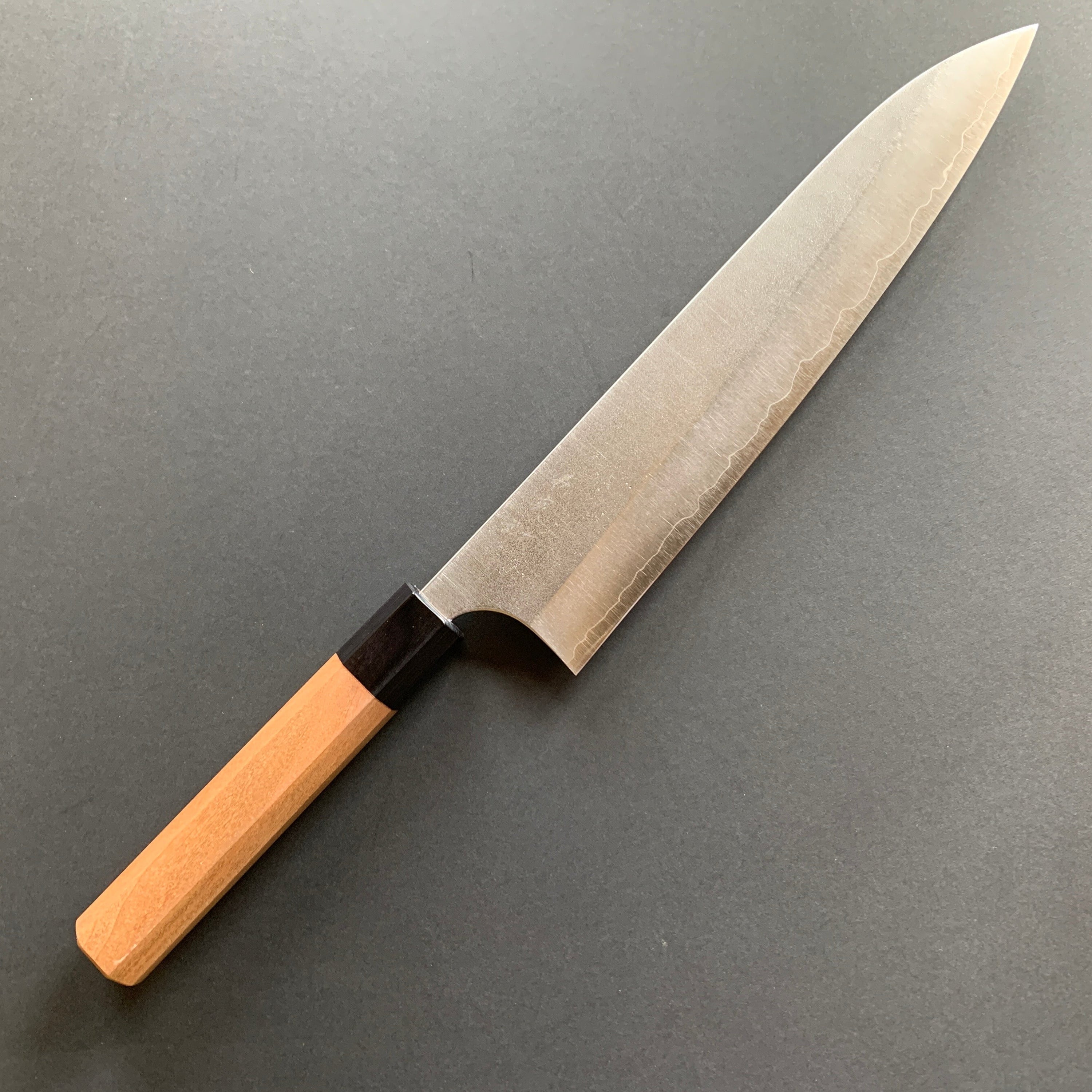Gyuto knife, Ginsan stainless steel, nashiji finish - Kato