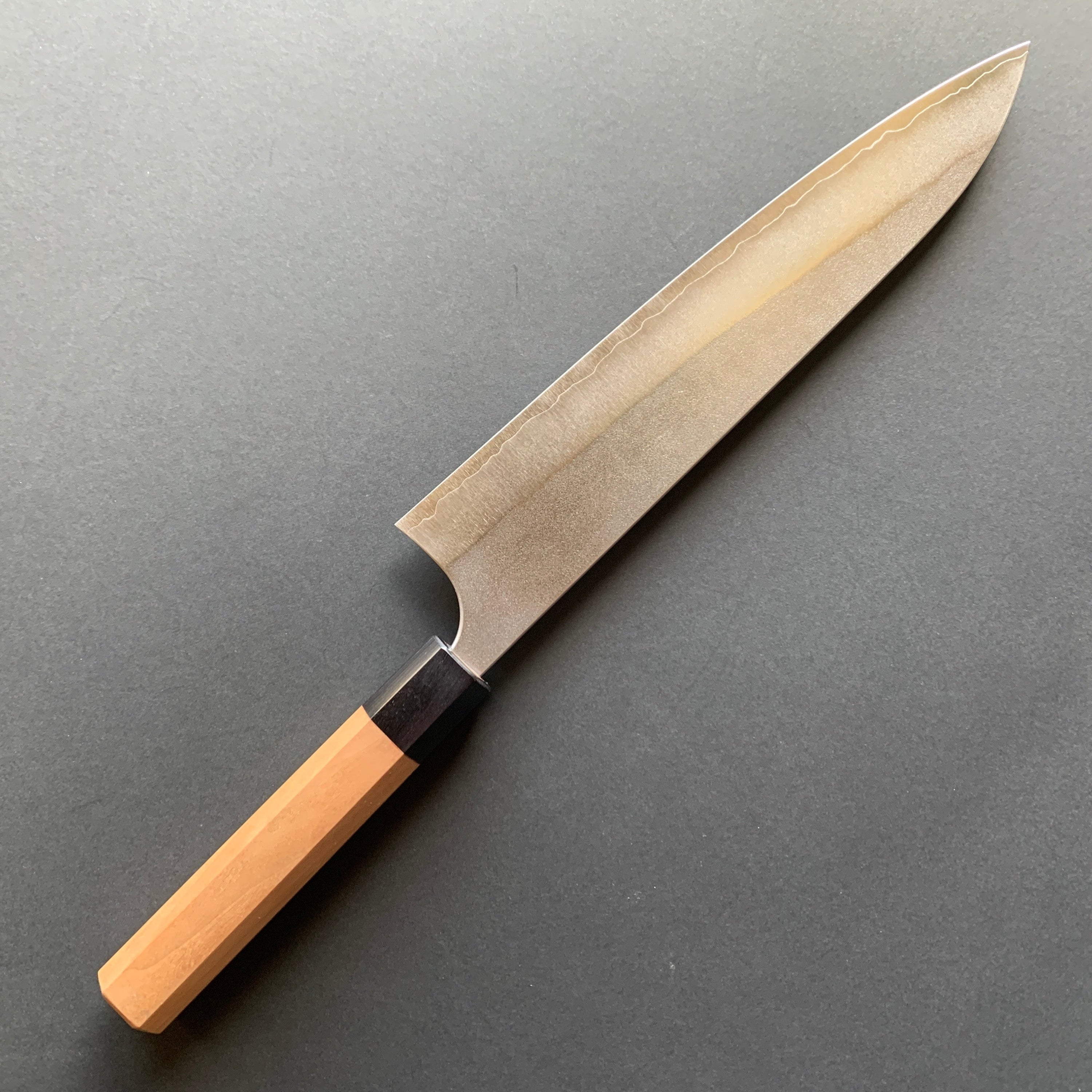 Gyuto knife, Ginsan stainless steel, nashiji finish - Kato