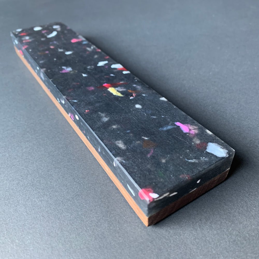 Magnetic knife rack - recycled plastic, black terrazzo