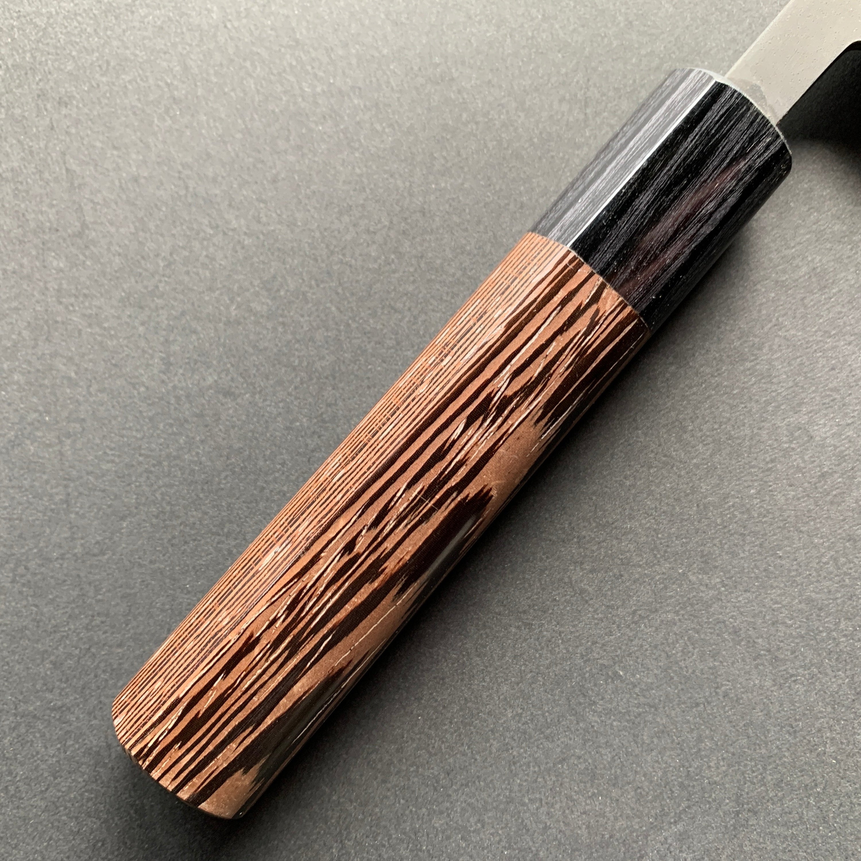Petty knife, SLD core with stainless steel cladding, Nashiji and Kurouchi Finish - Ohishi