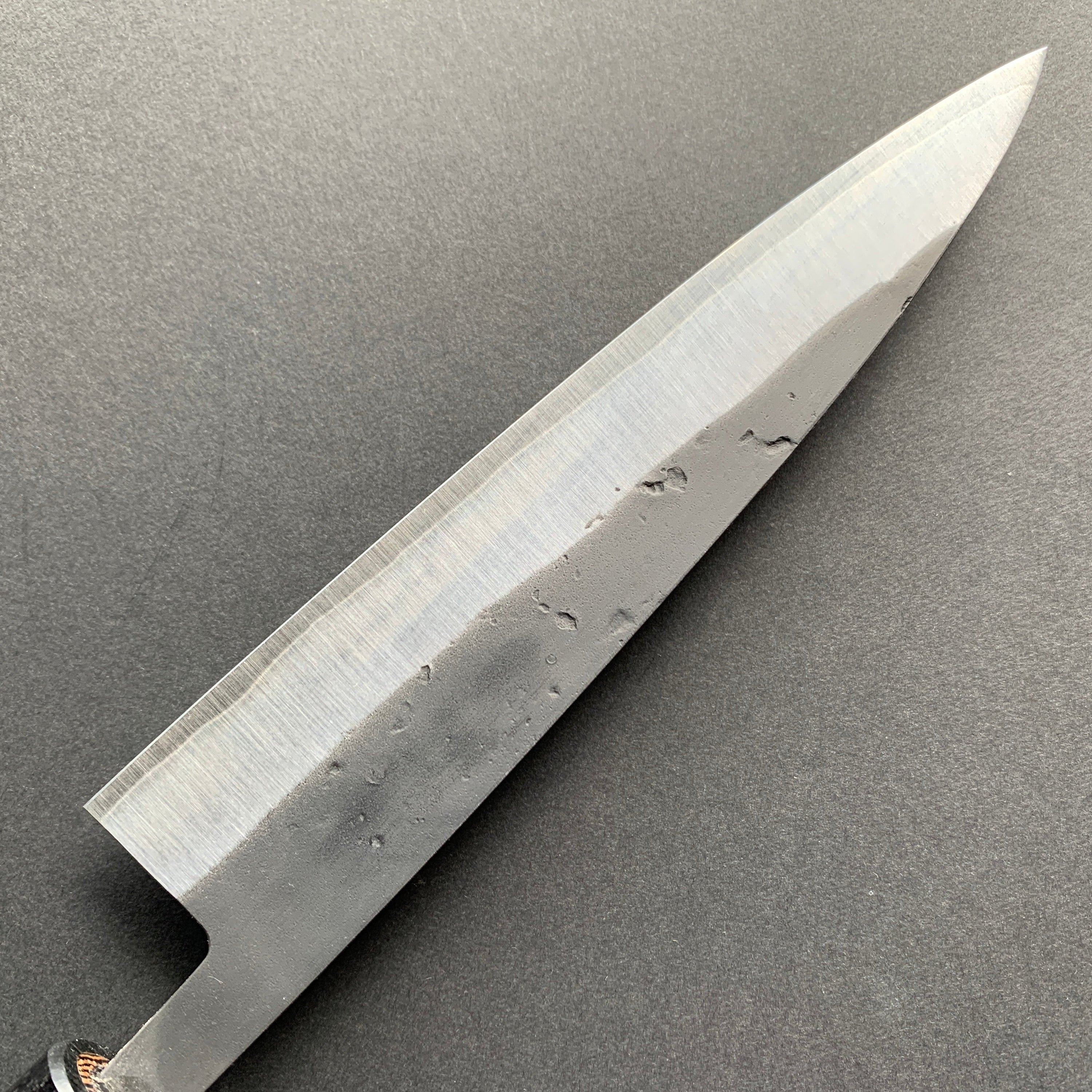 Petty knife, SLD core with stainless steel cladding, Nashiji and Kurouchi Finish - Ohishi