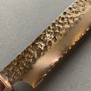 Bread knife, VG10 Stainless Steel, Tsuchime finish, Hayabusa range - Hatsukokoro