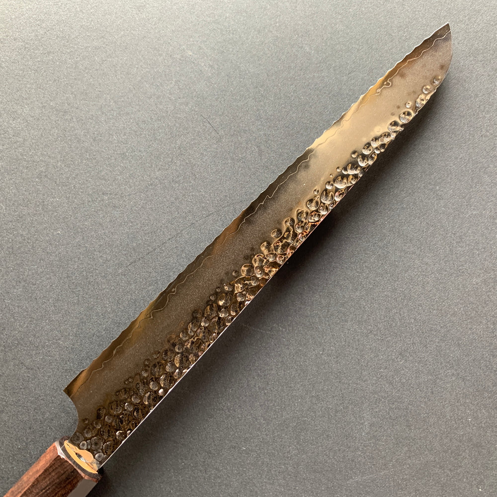 Bread knife, VG10 Stainless Steel, Tsuchime finish, Hayabusa range - Hatsukokoro