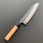 Santoku Knife, Aogami Super Steel with a stainless steel cladding, Kurouchi finish - Kato