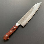 Santoku knife, VG10 Stainless Steel, Damascus and Tsuchime finish, Western style handle - Ittetsu