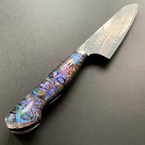 Gyuto knife, SG2 powder steel, Damascus finish, Western style Abalone handle - Nigara