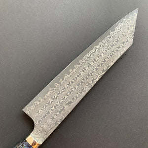 Kiritsuke Gyuto knife, SG2 powder steel, Damascus finish, Western style Abalone handle - Nigara