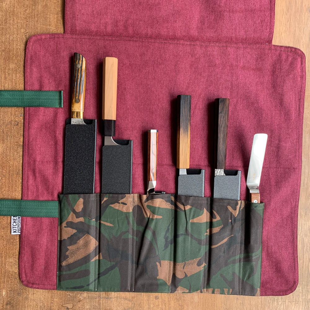 Kitchen Provisions Merch - The Knife Roll - WAX COTTON II - Design B