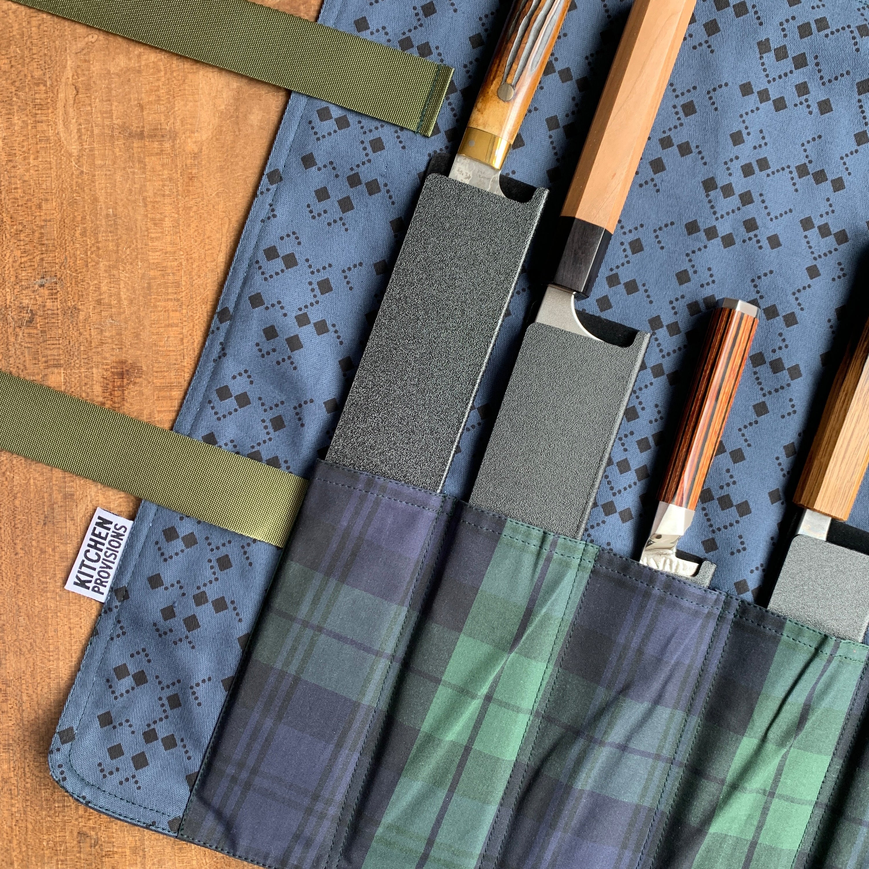 Kitchen Provisions Merch - The Knife Roll - WAX COTTON II - Design C