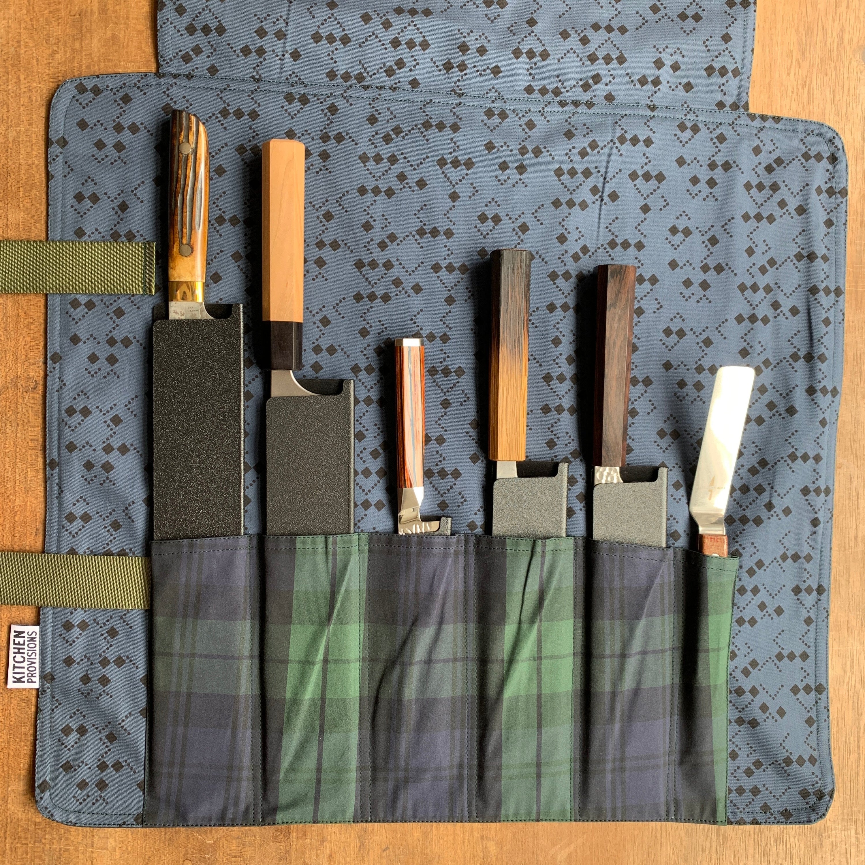 Kitchen Provisions Merch - The Knife Roll - WAX COTTON II - Design C