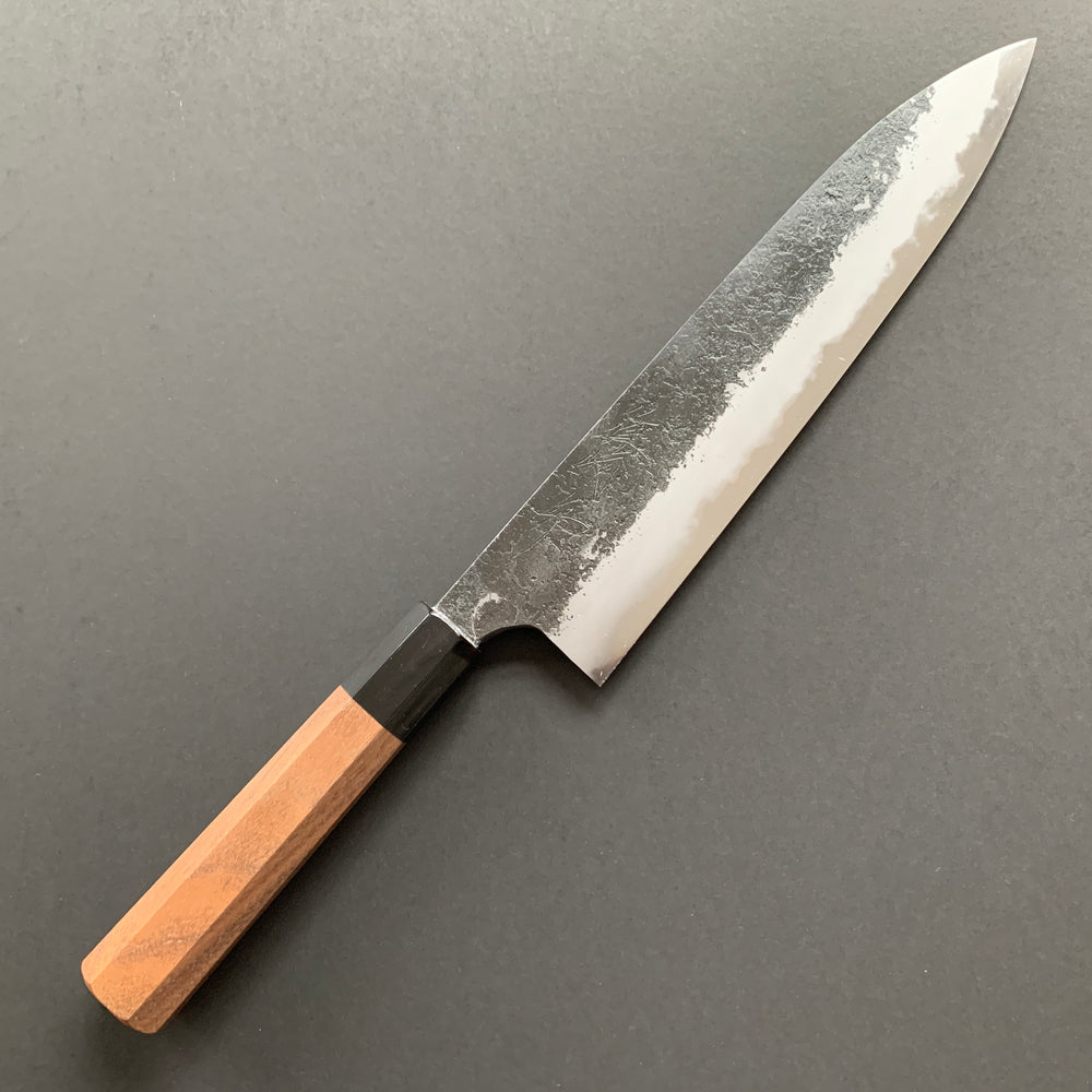 Gyuto knife, Shirogami 2 with iron cladding, Nashiji Kurouchi finish - Naoki Mazaki