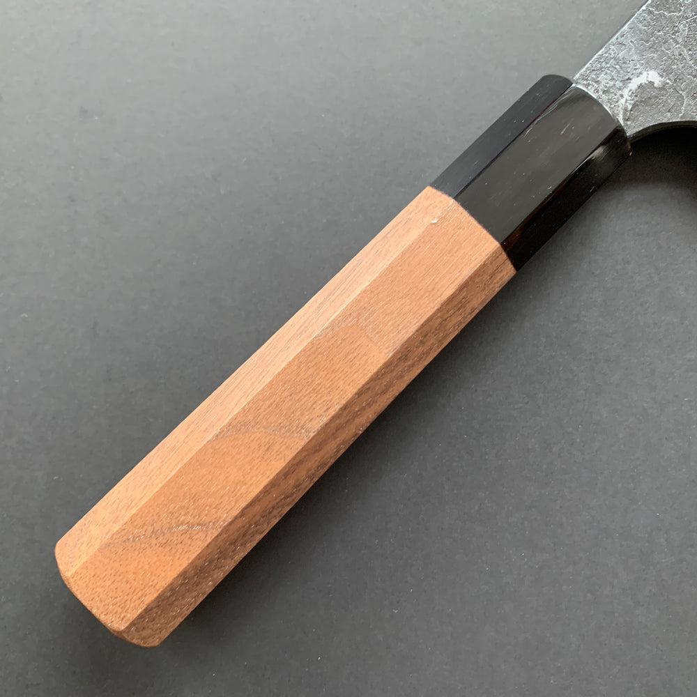 Gyuto knife, Shirogami 2 with iron cladding, Nashiji Kurouchi finish - Naoki Mazaki
