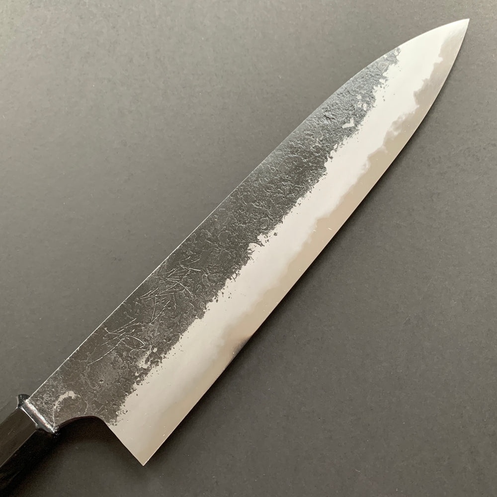Gyuto knife, Shirogami 2 with iron cladding, Nashiji Kurouchi finish - Naoki Mazaki