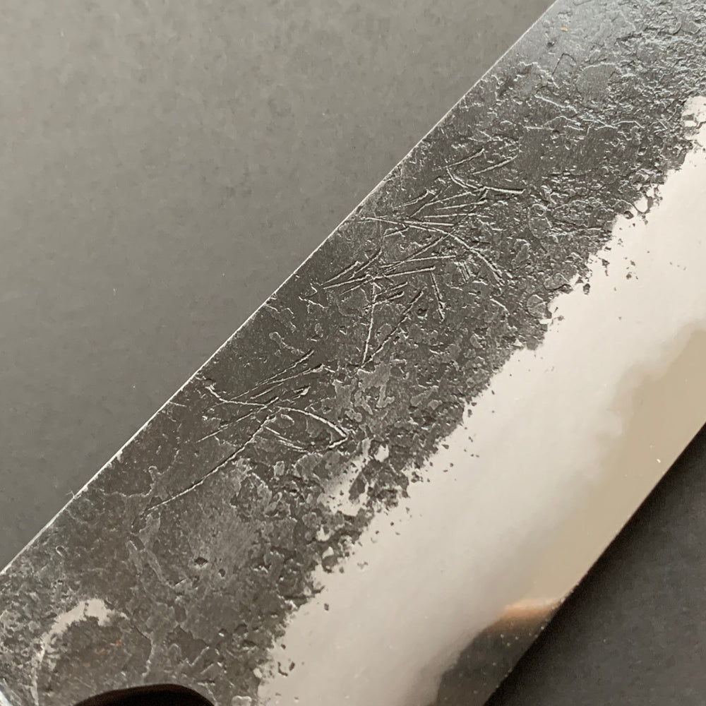 Gyuto knife, Shirogami 2 with iron cladding, Nashiji Kurouchi finish - Naoki Mazaki