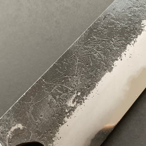Gyuto knife, Shirogami 2 with iron cladding, Nashiji Kurouchi finish - Naoki Mazaki