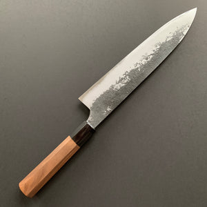 Gyuto knife, Shirogami 2 with iron cladding, Nashiji Kurouchi finish - Naoki Mazaki