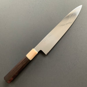 Honyaki Gyuto knife, Shirogami 2 Carbon steel, mirror polish finish - Ikeda