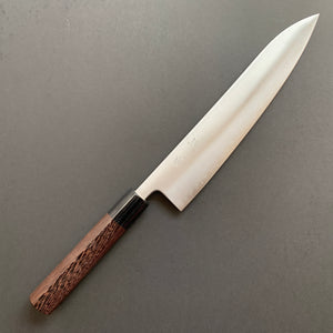 Gyuto knife, Aogami Super with stainless steel cladding, migaki finish - Akifusa