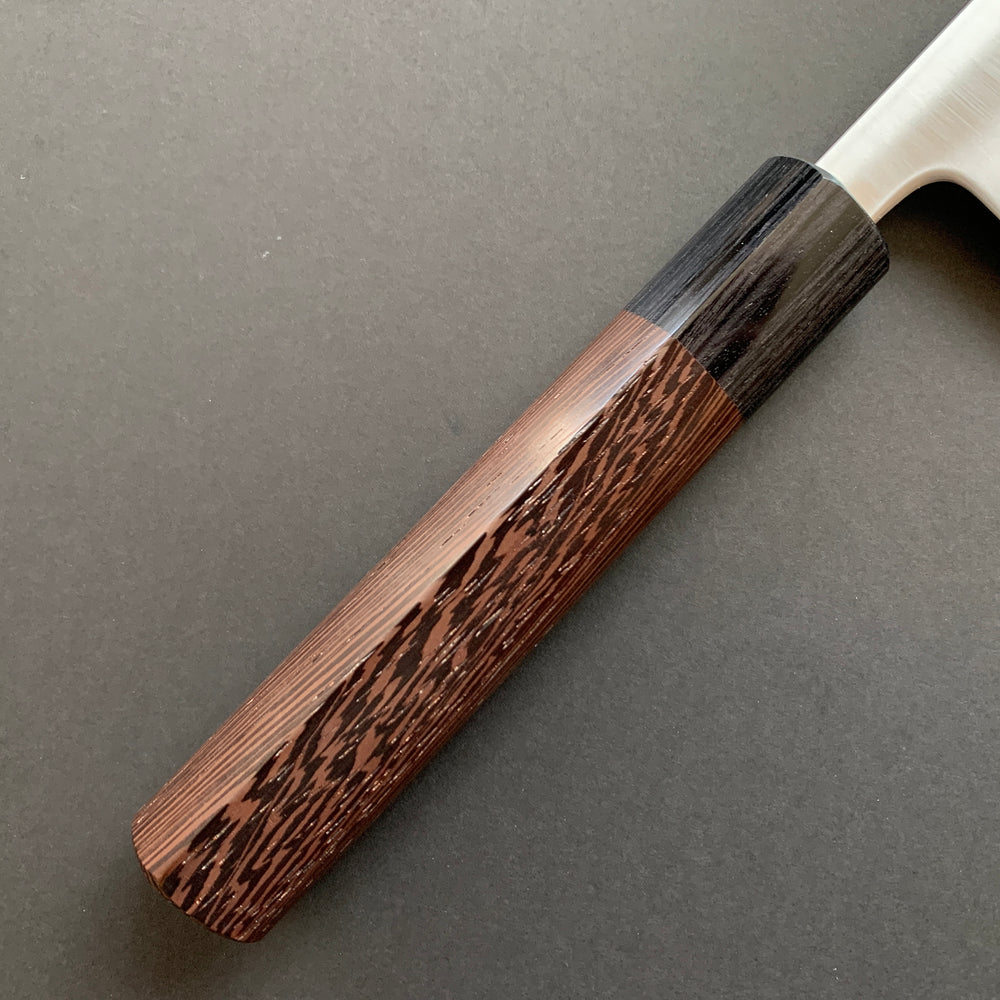 Gyuto knife, Aogami Super with stainless steel cladding, migaki finish - Akifusa