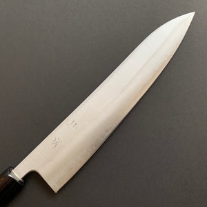 Gyuto knife, Aogami Super with stainless steel cladding, migaki finish - Akifusa