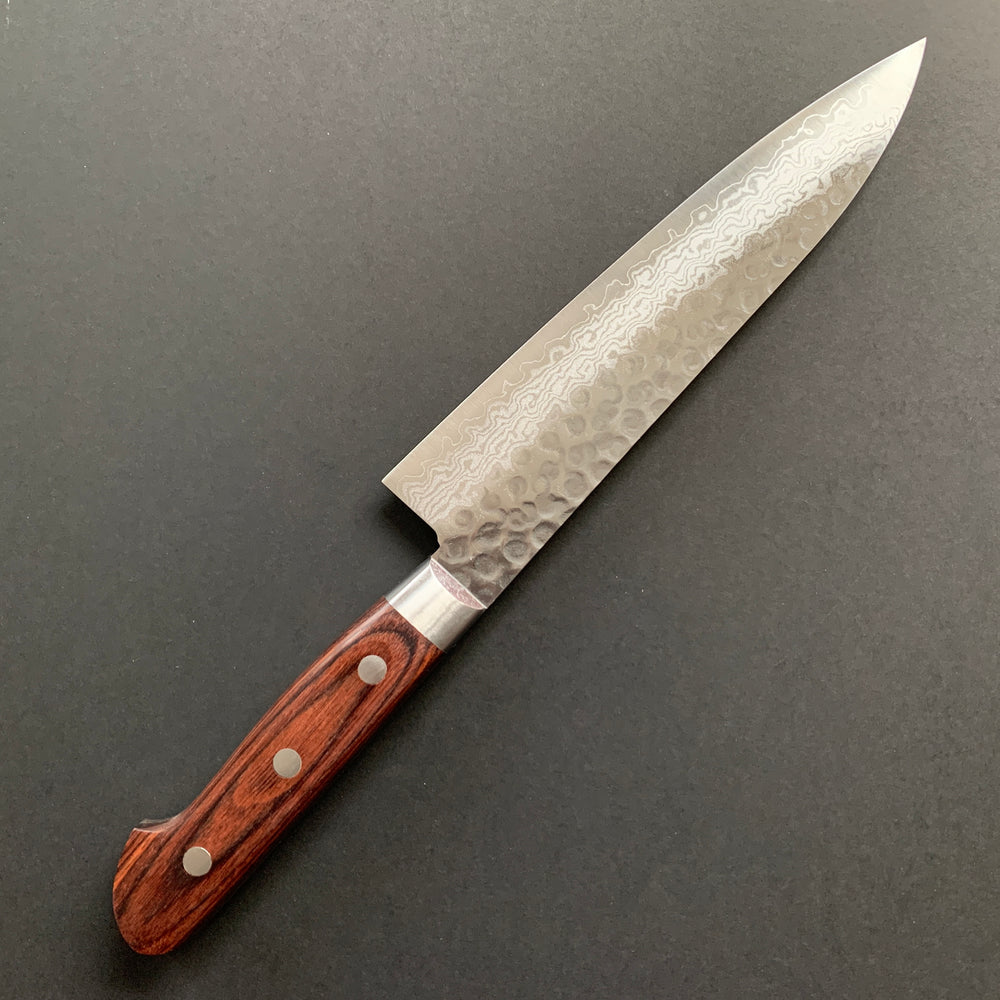 Gyuto knife, VG10, damascus and tsuchime finish - Ohishi