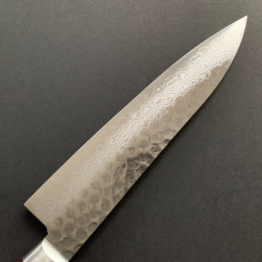 Gyuto knife, VG10, damascus and tsuchime finish - Ohishi
