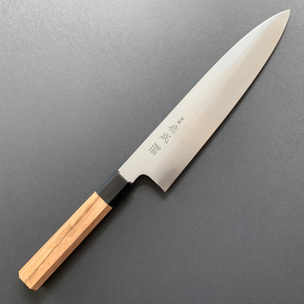 Gyuto knife, ZDP189 powder steel, polished finish - Sukenari