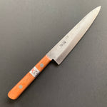 Petty knife, Shirogami 1 with stainless steel cladding, Nashiji finish, Nashiji range, western handle - Fujiwara