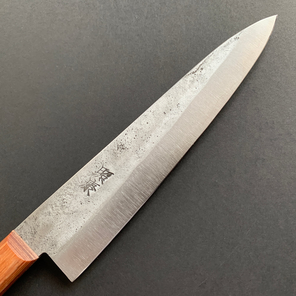 Petty knife, Shirogami 1 with stainless steel cladding, Nashiji finish, Nashiji range, western handle - Fujiwara