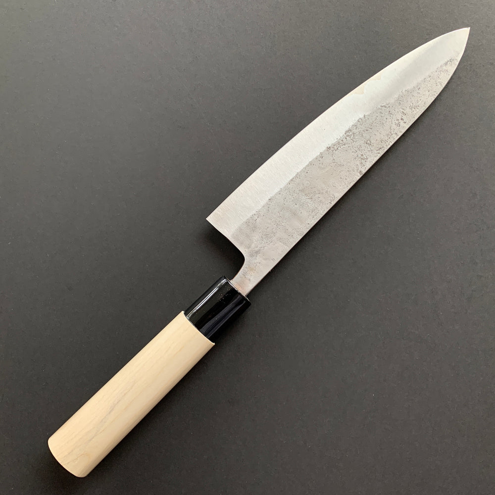 Gyuto knife, Shirogami 1 with stainless steel cladding, Nashiji finish, Nashiji range, wa handle - Fujiwara