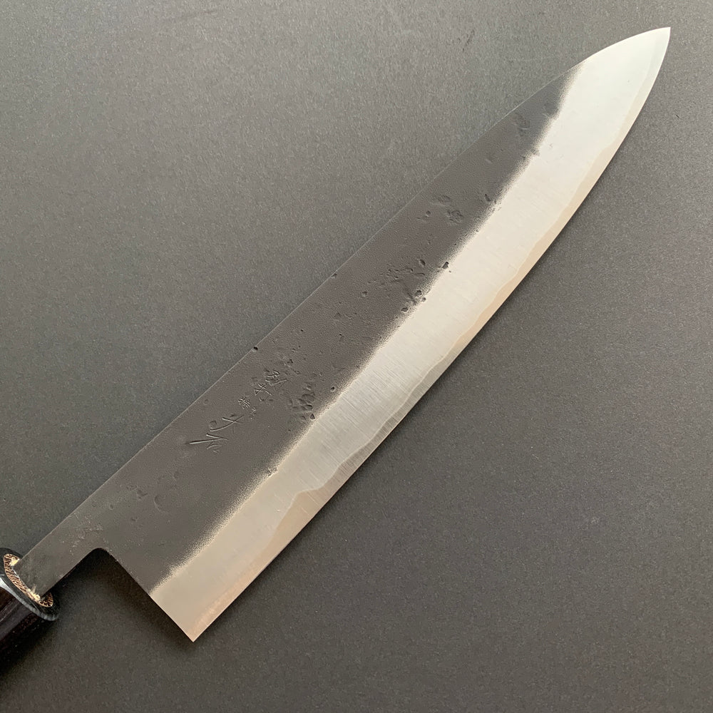 Gyuto knife, SLD core with Stainless Steel cladding, Nashiji and Kurouchi Finish - Ohishi