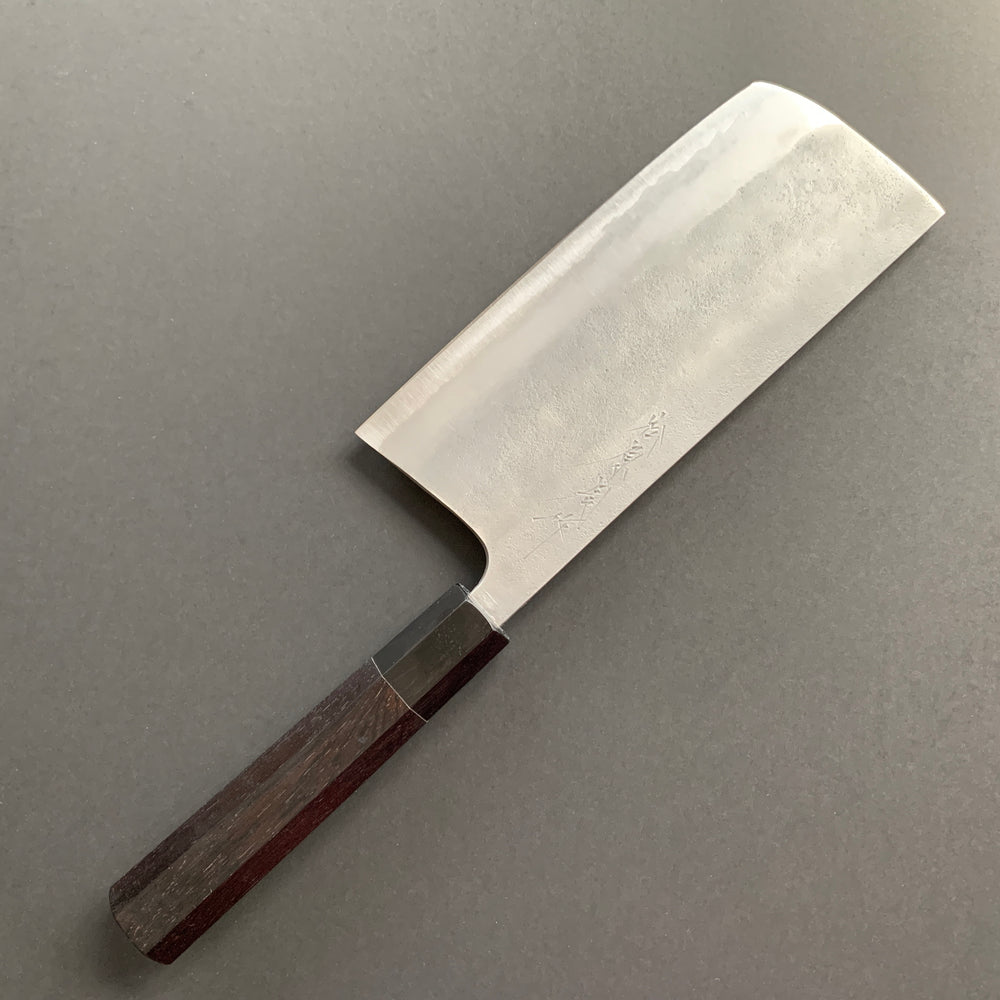 Cleaver, Aogami 2 Carbon steel with stainless steel cladding, Nashiji finish - Matsubara
