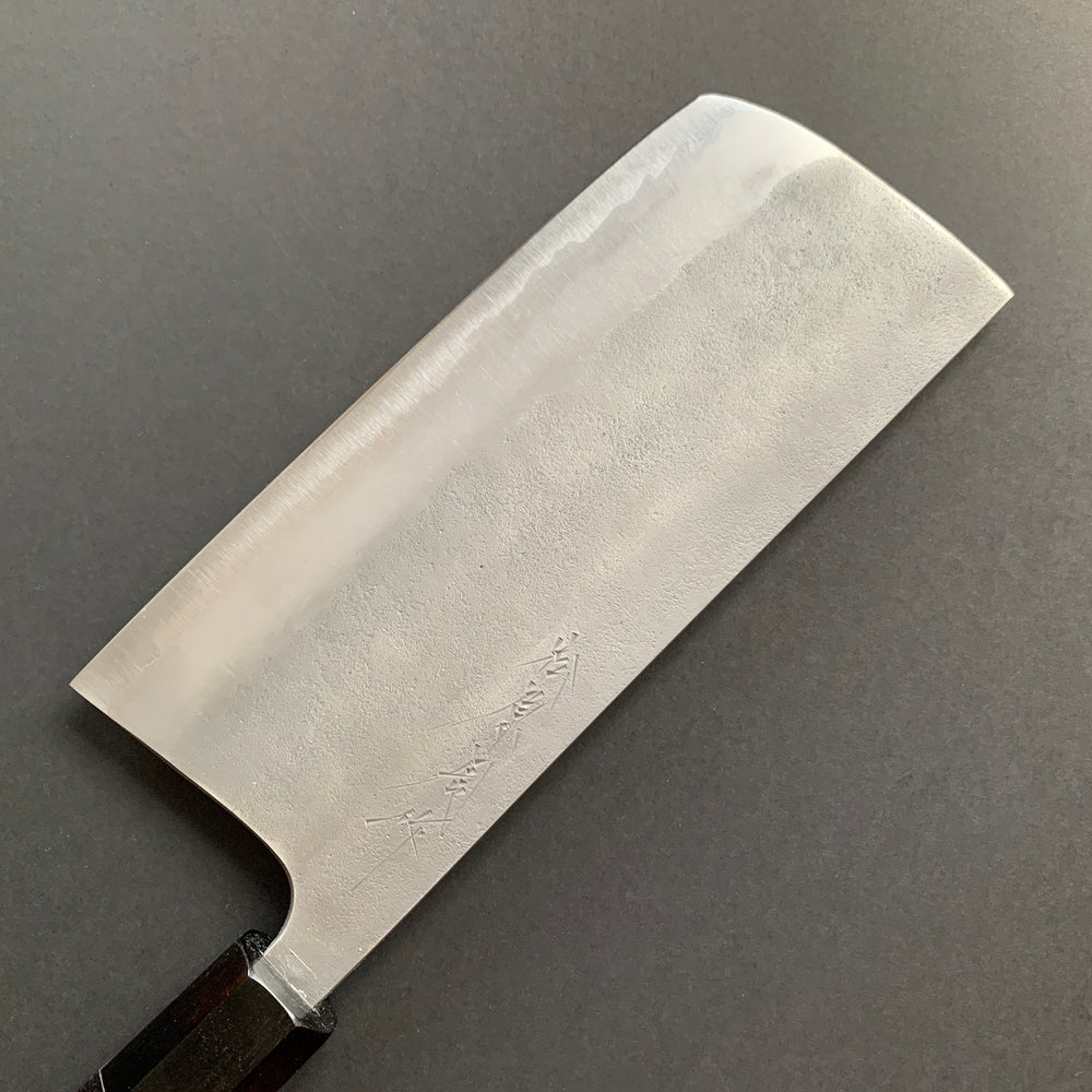 Cleaver, Aogami 2 Carbon steel with stainless steel cladding, Nashiji finish - Matsubara