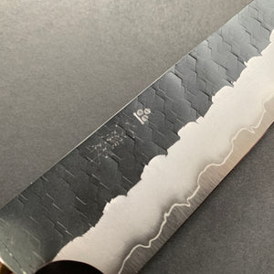 Petty knife, SG2 powder steel, Kurouchi Tsuchime finish, Western style Abalone Shell handle - Nigara