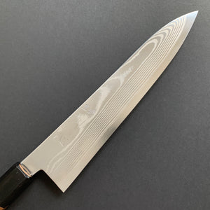 Gyuto knife, Ginsan stainless steel, Damascus finish, Ginsou range - Hatsukokoro