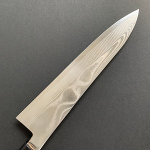 Gyuto knife, Ginsan stainless steel, Damascus finish, Ginsou range - Hatsukokoro