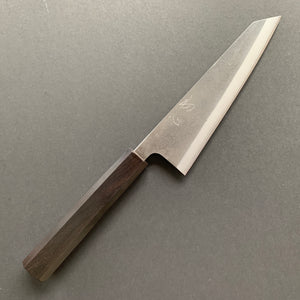 Honesuki knife, Shirogami 2 with Stainless  Steel cladding, Kurouchi Nashiji finish - Yoshikane