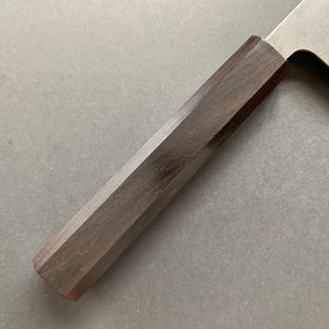 Honesuki knife, Shirogami 2 with Stainless  Steel cladding, Kurouchi Nashiji finish - Yoshikane