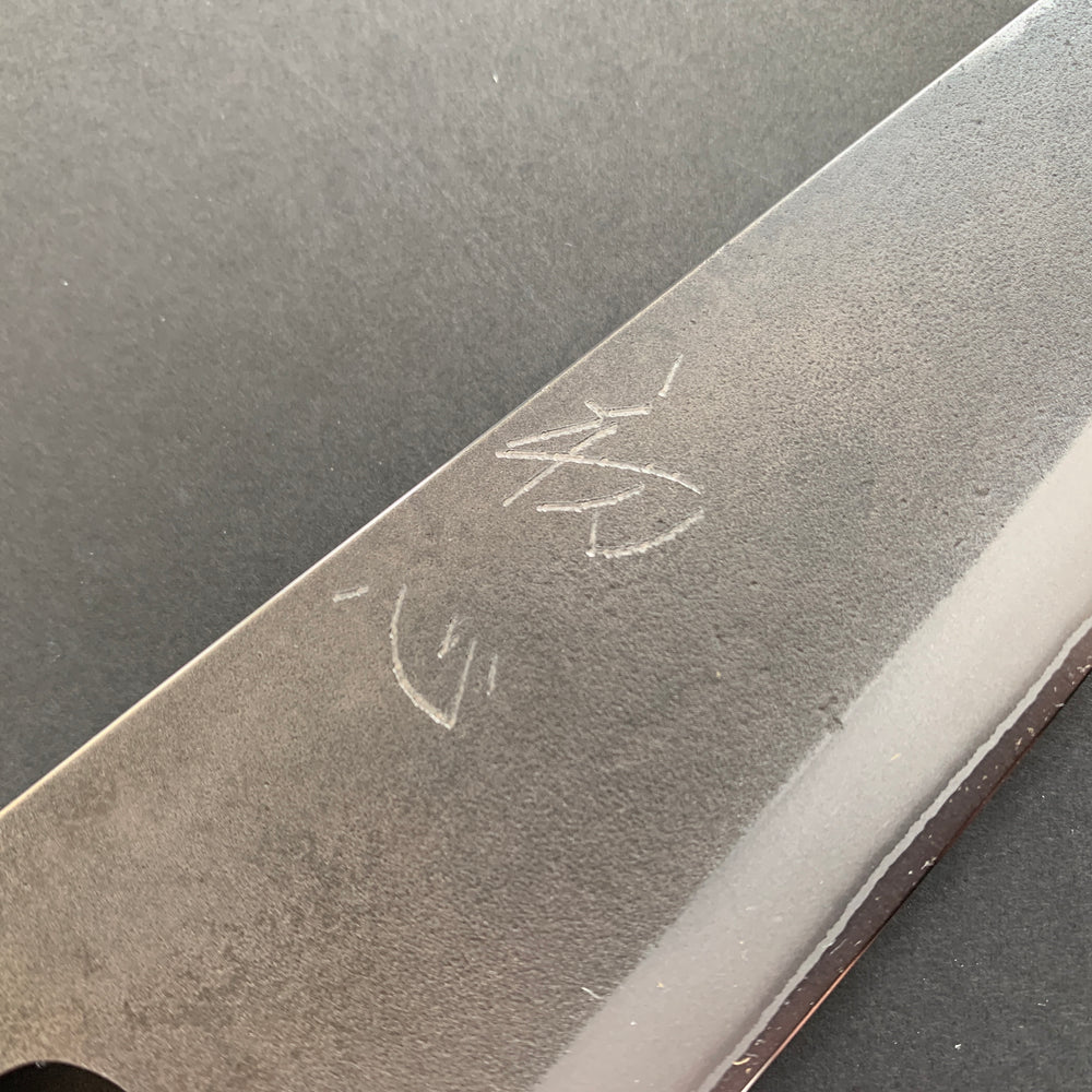 Honesuki knife, Shirogami 2 with Stainless  Steel cladding, Kurouchi Nashiji finish - Yoshikane