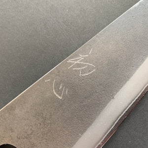 Honesuki knife, Shirogami 2 with Stainless  Steel cladding, Kurouchi Nashiji finish - Yoshikane